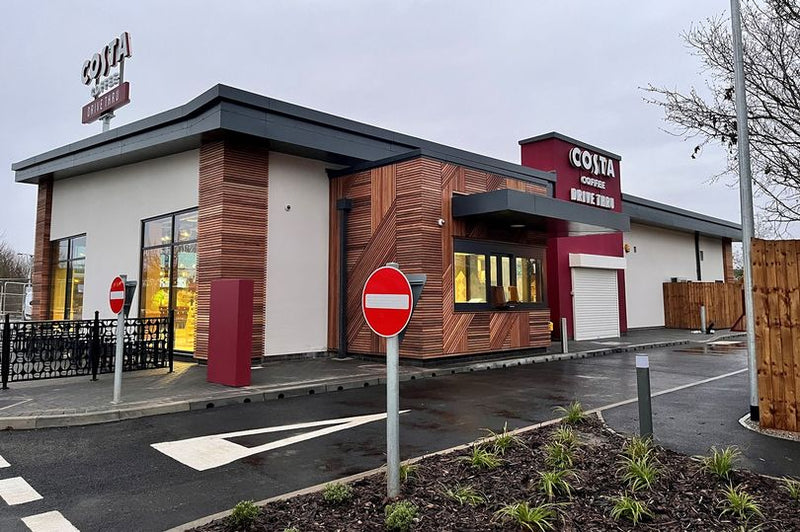 Fencing Project complete for New Costa Coffee in Stoke
