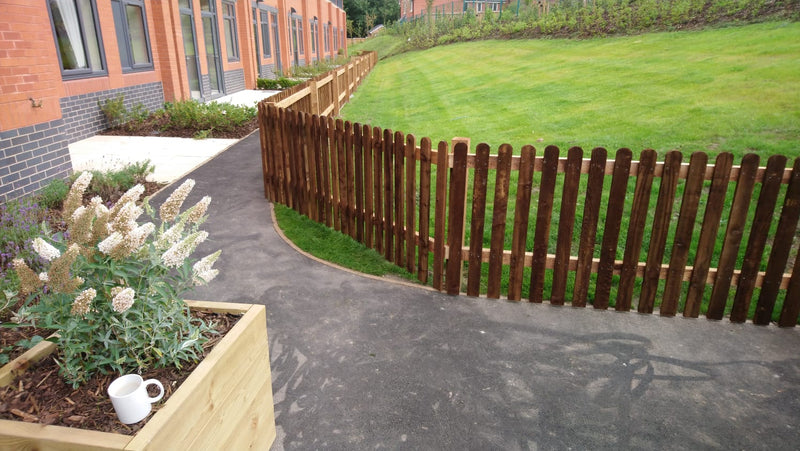 Timber Picket Fencing fitted in Alsager