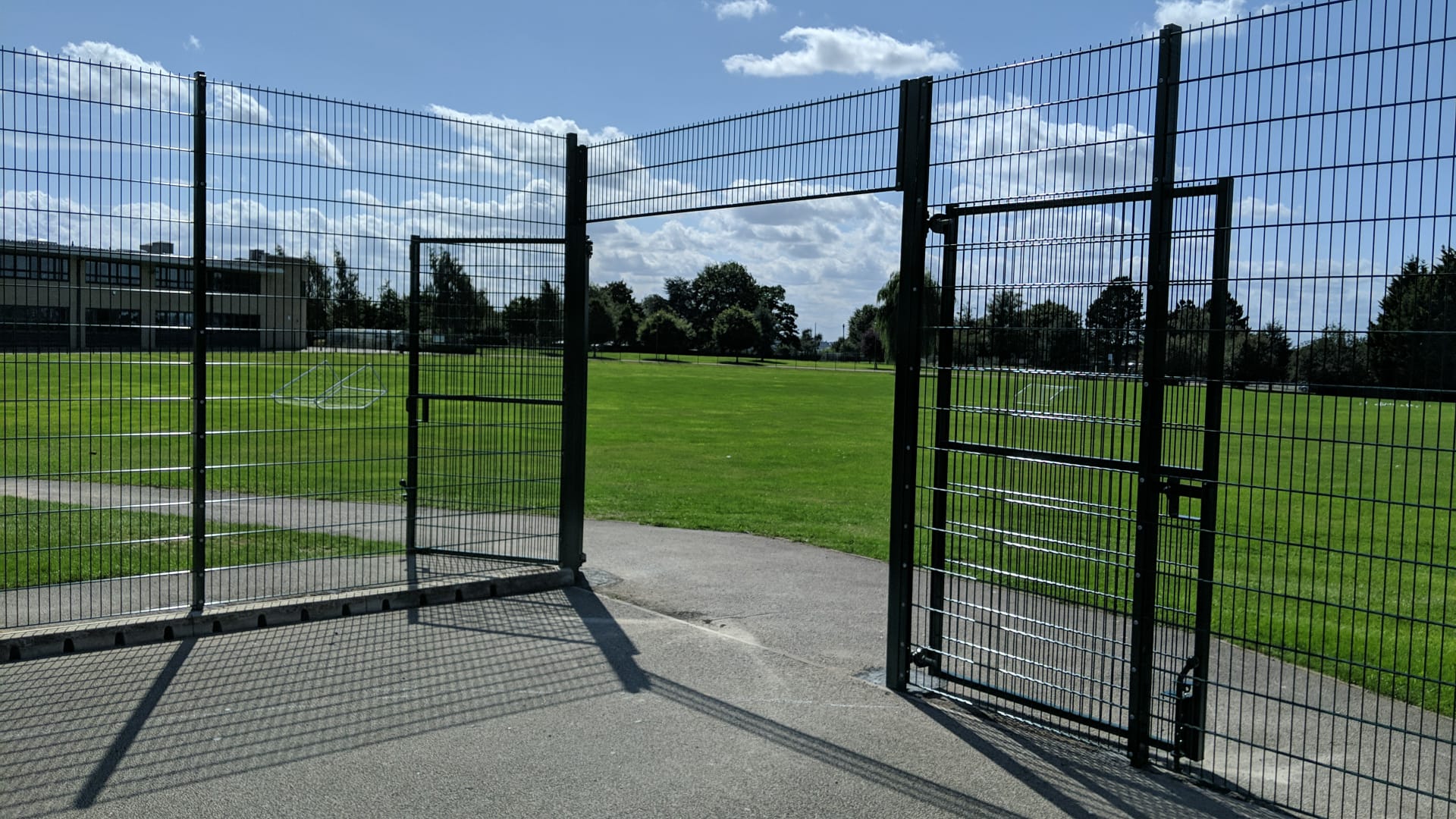 Sports Court Fencing supplied and erected in Derby Almec Fencing