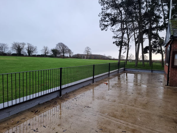 Metal Railings fitted at Moddershall Cricket Club