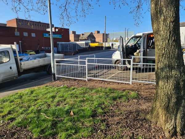Almec Fencing Completes Supply and Installation of Pedestrian Guard Rail for Stoke on Trent Council in Hanley