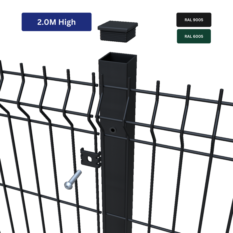 2.0m High V Mesh Security Fencing Kit