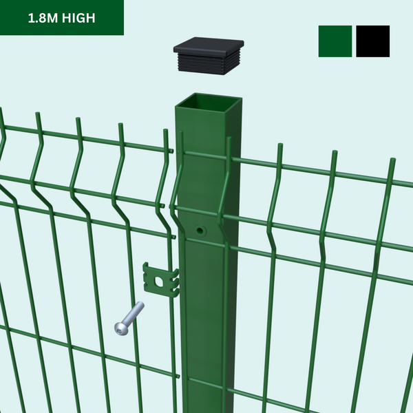 1.8m High V Mesh Security Fencing Kit