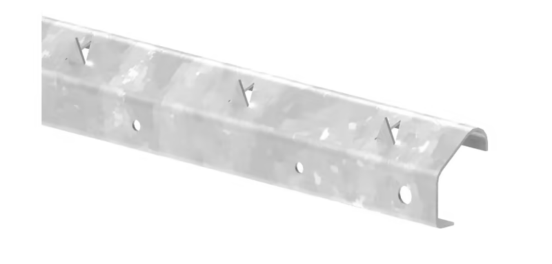 Palisade Fencing Rail W Section 2.75m Long (Top & Bottom)