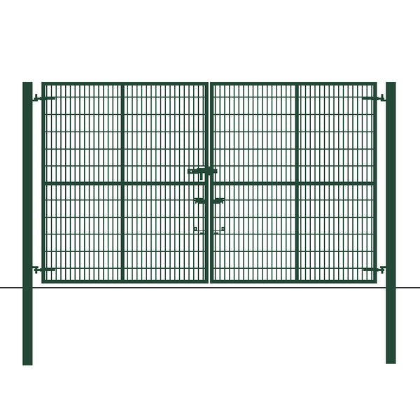 Double Leaf Security Mesh Fencing Gates (WITH POSTS) (Galvanised / PPC)