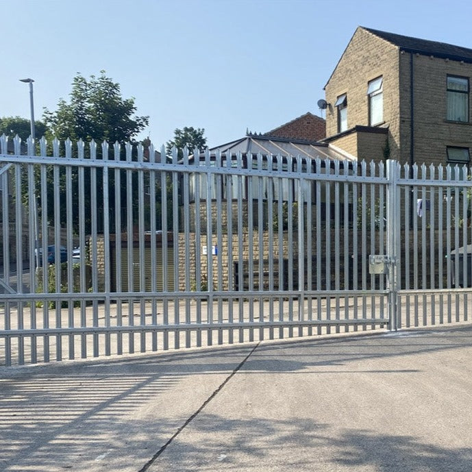 Double Leaf Security Palisade Gates (Galvanised / PPC)