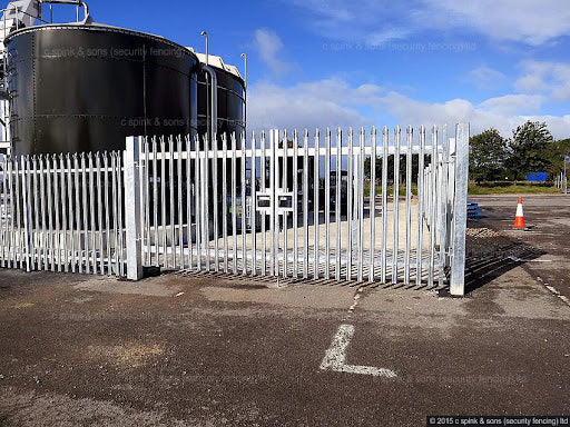 Double Leaf Security Palisade Gates (Galvanised / PPC)