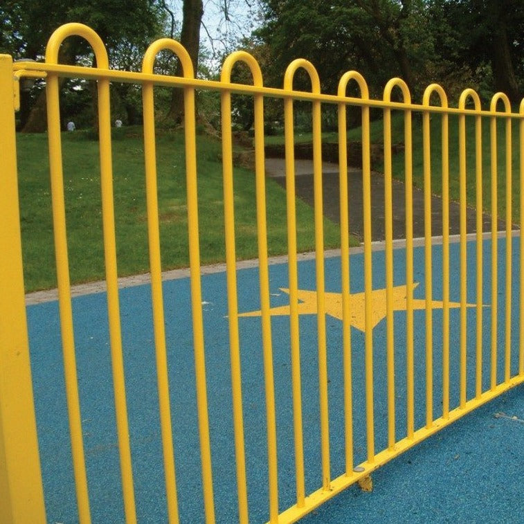 PLAYSPEC RAILINGS | Almec Fencing | UK Suppliers & Erectors of Domestic & Industrial Fencing