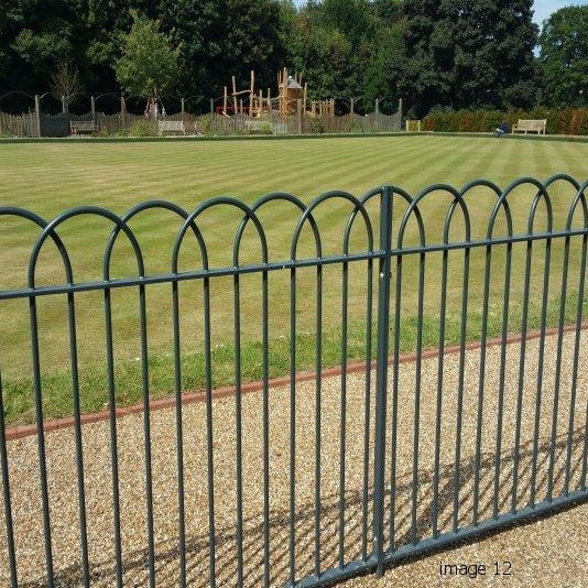 INTERLACED BOW TOP FENCING | Almec Fencing | UK Suppliers & Erectors of Domestic & Industrial Fencing